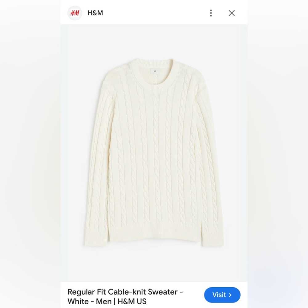 H&M Cable Knit Sweater